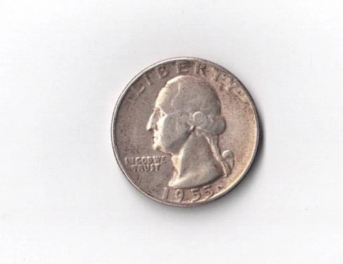 1955 Washington Quarter 90% Silver Content Philadelphia Fine Condition