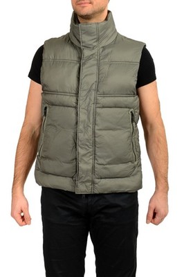 Hugo Boss ''Odaini'' Men's Full Zip Gray Sleeveless Parka Vest US 38R IT 48R