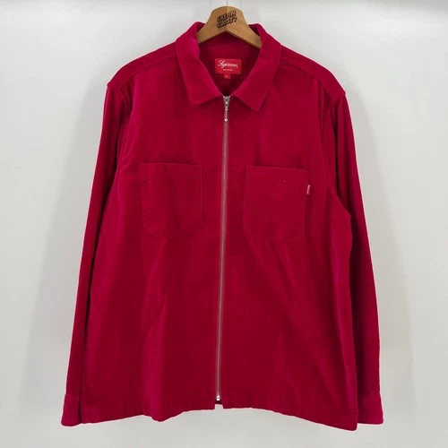 SS18 2018 Supreme NYC Velvet Zip Up Shirt in Pink L video thumbnail
