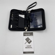 Portable Solar Power Bank Charger Kit Multi Tip USB Cell Phone MP3 Camera Travel