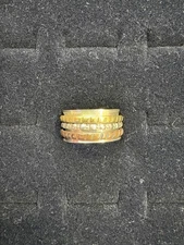 Native American sterling silver spinner ring, size 8, read item description