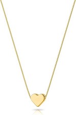 Dainty Gold Heart Necklace for Women Trendy 14K Gold/Silver Plate Cute Hea