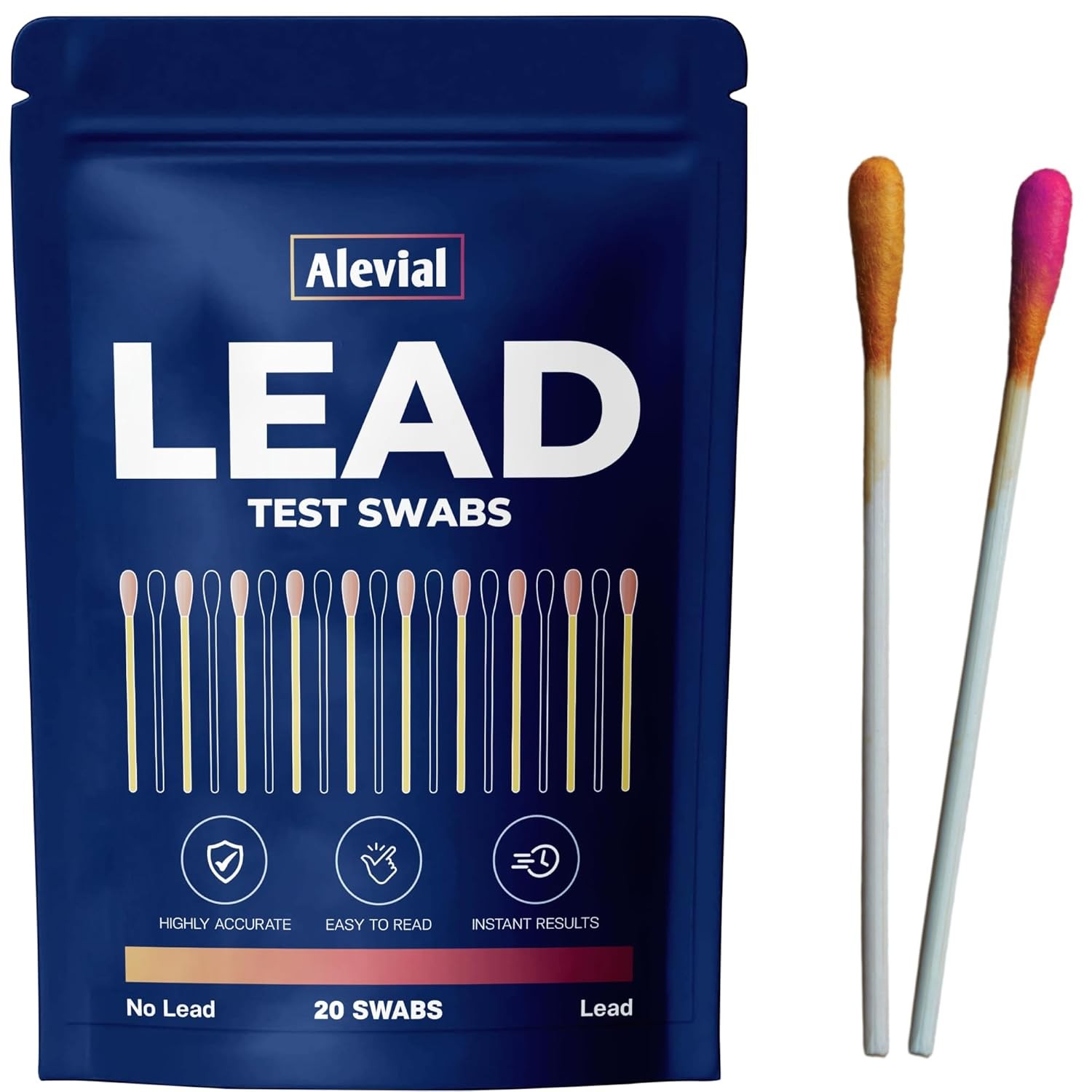 Lead Test Kit 20 Instant Testing Swabs for Home Dip Swab in Water (No... 