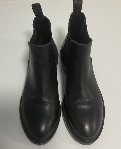 Steve Madden Womens Leopold Ankle Boots Black Size 6.5M Work Biker Moto Pullon - Picture 10 of 10