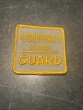 Univac Guard Patch EMBROIDERED Rare Vtg Sew On 70s 80s St. Paul Minnesota MN