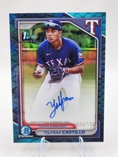 2024 Bowman Chrome 1st Blue Reptilian Refractor Yolfran Castillo Auto /150 RC