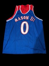 FRANK MASON SIGNED KANSAS JAYHAWKS BASKETBALL CUSTOM BLUE JERSEY JSA