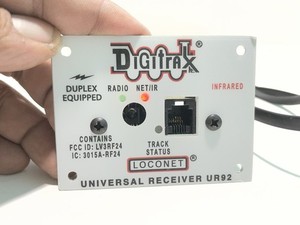 Digitrax UR92 Duplex Radio & IR Receiver Panel LocoNet DCC Throttle Interface