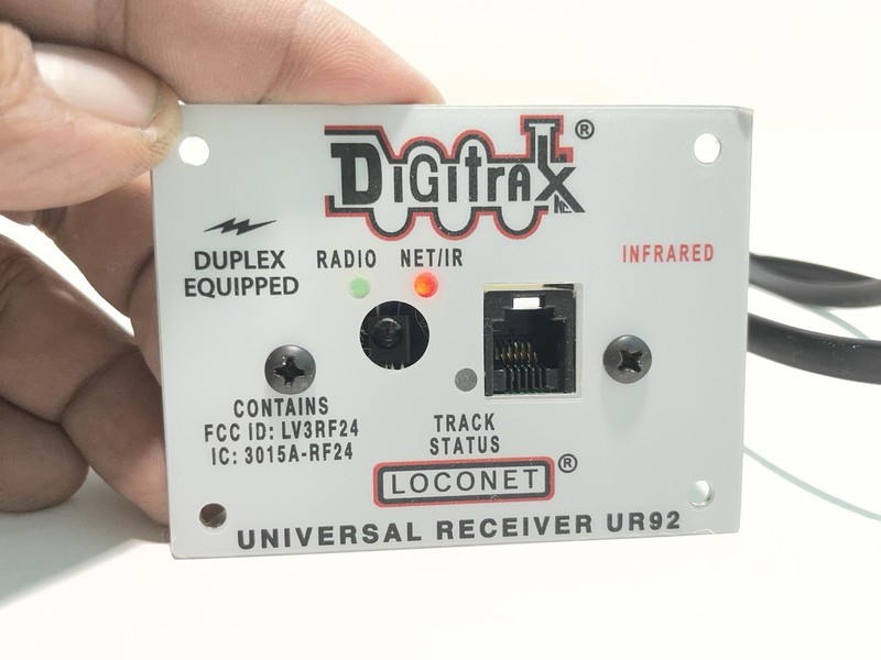 Digitrax UR92 Duplex Radio & IR Receiver Panel LocoNet DCC Throttle Interface