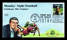 US COVER PUGH HAND PAINTED MONDAY NIGHT FOOTBALL 1970S CELEBRATE CENTURY FDC