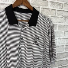 Nike Golf x TPC Scottsdale Dri-Fit Black Striped Performance Golf Polo Mens XL