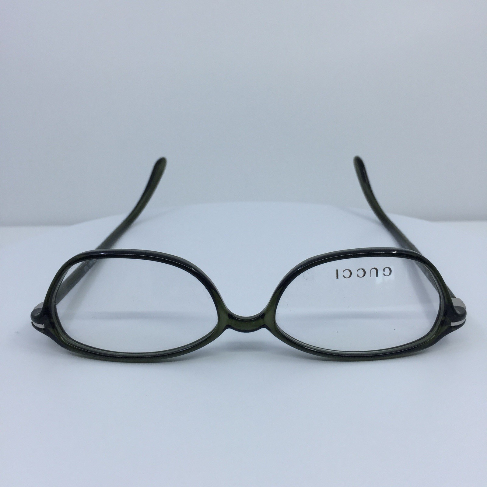 New Vintage GUCCI 2458 Eyeglasses GG 2458 C. 5UE Translucent Green 49-15mm Italy image 10