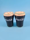 Vintage Coca Cola Soda Glass Salt and Pepper Shaker Ceramic