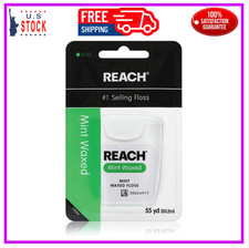 1 Pack Waxed Dental Floss, Mint, Plaque Remover for Teeth Shred Resistant, 55 yd
