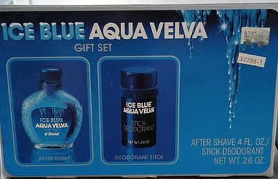 Vintage Aqua Velva Ice Blue Gift Set After Shave & Stick Deodorant-See Photos