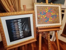 2 OPERE DI ENNIO FINZI  T.M. 35 x 35  e 35 x 50 certificate INCORNICIATE