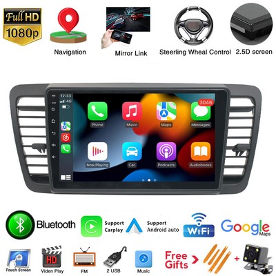9'' Android 10 Stereo Radio GPS Navi Carplay For Subaru Legacy Outback 2003-2009
