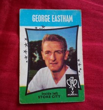 GEORGE EASTHAM 1968 STOKE CITY FOOTBALL CLUB STAR PLAYERS A&BC CARD # 7 SCFC GE 