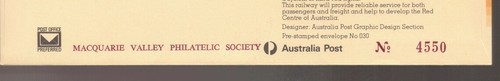 1981 Australia Railways Train DUBBO Rail Centenary Front & Rear Postmarks Cover - Picture 3 of 3