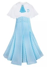 Disney Parks Dress Sz 12 Blue White Dapper Dans Main Street USA Vintage NWT