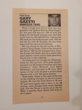 Gary Gaetti & Marty Barrett 1989 Scholastic Baseball Stars Sheet