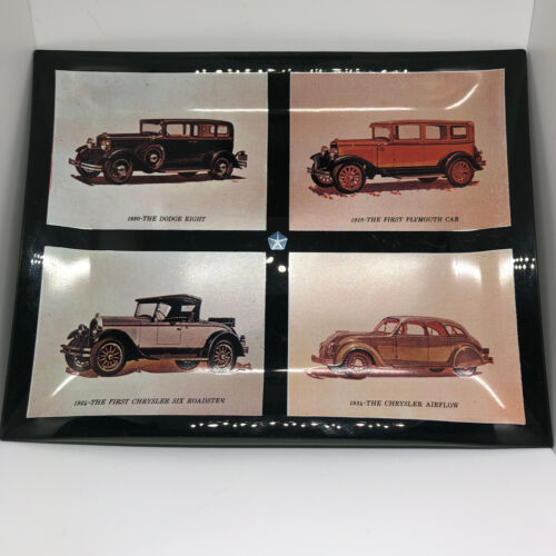Collectors Plate 9"x7" 1930 Dodge 1928 Plymouth 1924 Chrysler 1934 Chrysler - Picture 1 of 2