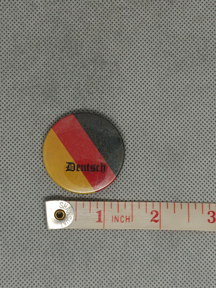deutsch German PIN BACK BUTTON COLLECTIBLE