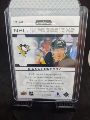 Sidney Crosby 2024-25 Upper Deck Synergy NHL Impressions Insert Card 3 Card Lot - Picture 2 of 14