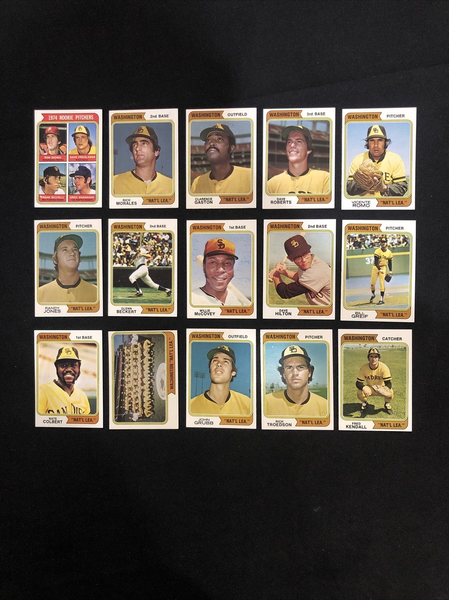 1974 Topps Washington NAT'L LEA Complete Variation Set WASH NATL