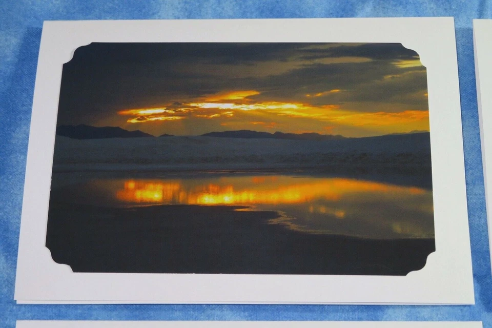 4 SYMPATHY GRIEF Sunset Photo Greeting Cards, 5X7 cards, Those we love poem - Image 2 of 4