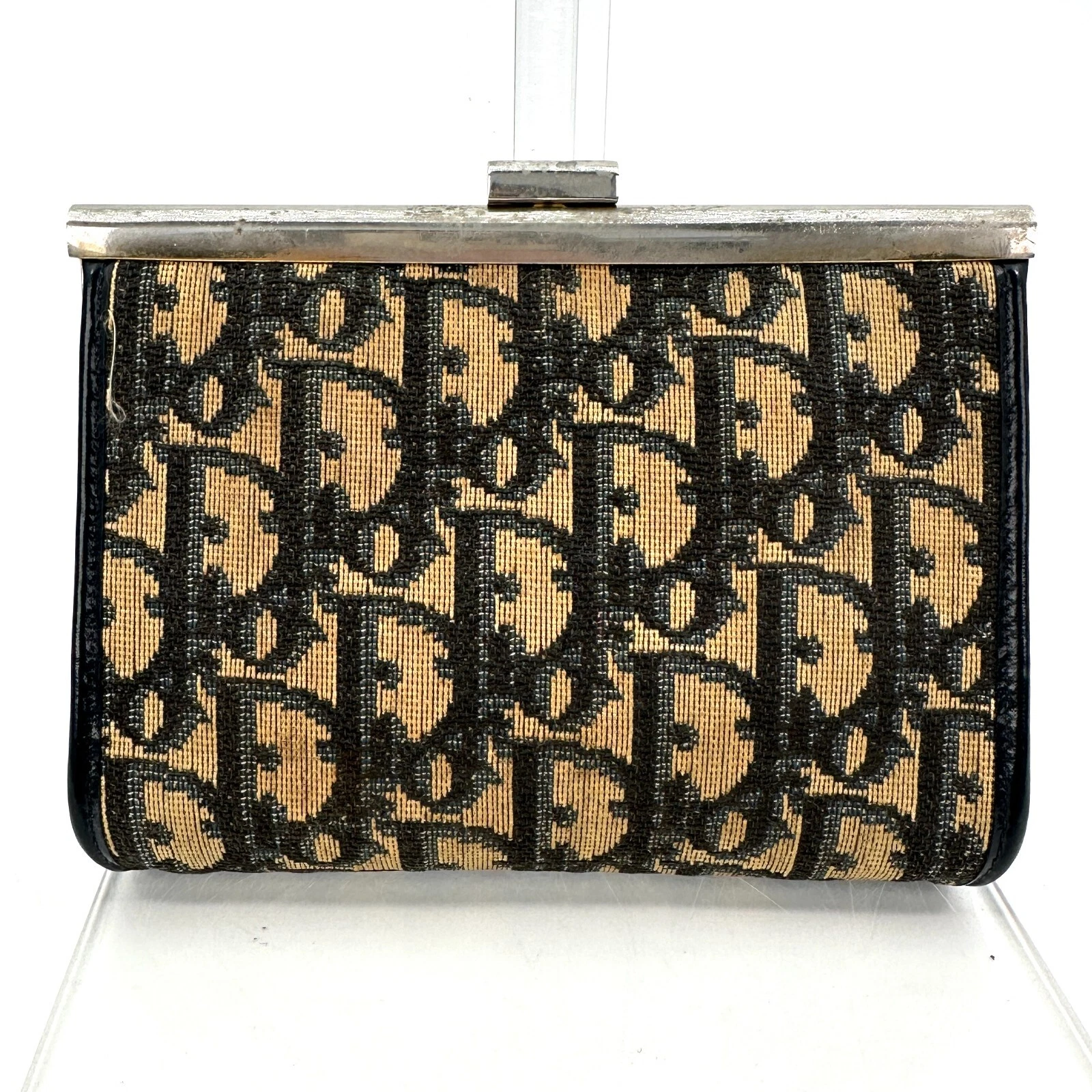 Dior Pochette Pochette Trotteur Toile Marine Du Japon Authentique 0349