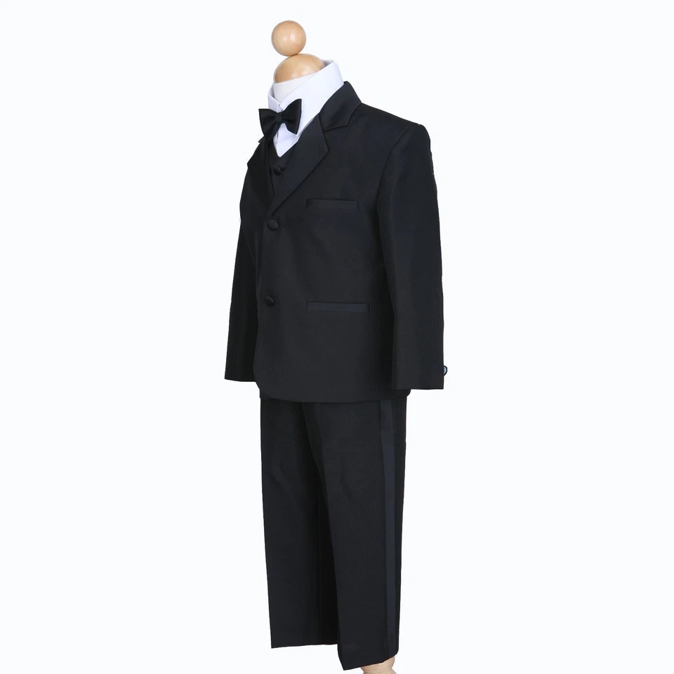 JUEGO DE TRAJE FORMAL ESMOQUIN NEGRO NIÑO 5 PIEZAS 6M 12M 18M 2 3 4 5 6 7 8 10 12 14 16 18 20 Foto 3 de 4