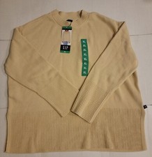 Gap - Women's Crewneck Cotton Sweater With Side Slits - Taupe - Size XL - NEW