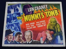 THE MUMMY'S TOMB 1942 * LON CHANEY JR. * ROLLED HALF SHEET * HORROR MOVIE POSTER
