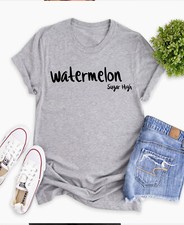 Watermelon sugar high t shirt ladies slogan cute music top harry styles fan Top