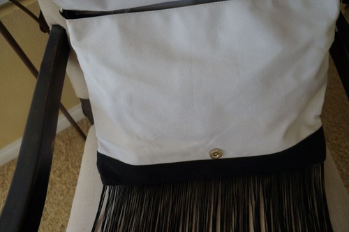 NEW Designer MinkPink Large Bohemian Fringe Messenger Shoulder Bag Anthropologie - Picture 7 of 9