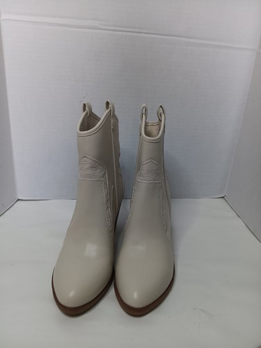 Botines informales bordados informales MIA de tacón ancho para mujer talla 8,5 M marfil - Imagen 5 de 9