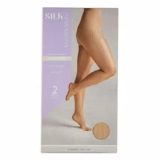 Silk Impressions Shimmer Sheer  2-pack Rich Tan Size S