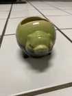 Vintage Shawnee Pot-Bellied Pig Planter #760 Green and Black