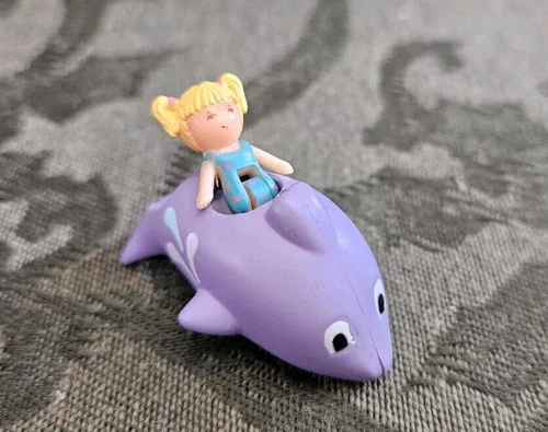 POLLY POCKET Tiny Tina's Dolphin Pen Pal 1992 Bluebird mini-figure vintage set