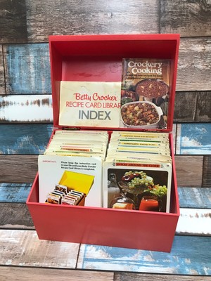 Betty Crocker Vintage 1971 Index Recipe Card Library Red Box Ebay