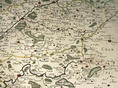 FRANCIA ISLA DE FRANCIA PARÍS 1651 NICOLAS SANSON GRAN MAPA ANTIGUO SIGLO 17 - Imagen 7 de 12