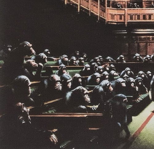 BANKSY * Monkey Parliament * 70 x 50 cm * Lithografie * limitiert # 26/150 - Bild 5 von 9