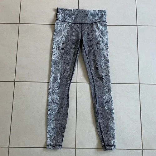 White Floral Leggings size 