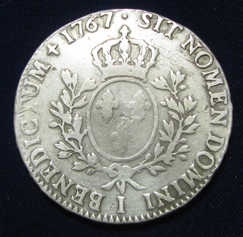 ZALDI2010 - FRANCIA , LOUIS XV , 1 ECU DE 1767 , LIMOGES , PLATA - Photo 2 sur 2
