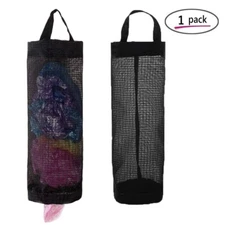 Grocery Plastic Garbage Bag Holder Dispenser Hanging Mesh Trash Organizer B422