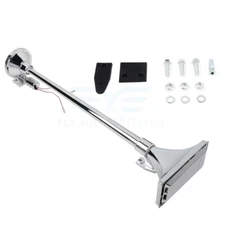 150dB Loud Chrome 28" Rectangle Trumpet Air Horn For Train Semi Truck RV Silver