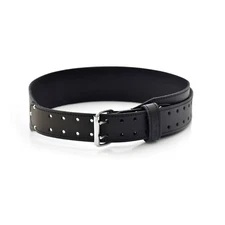 Style n Craft 75437 - 3" Tapered Work Belt in Heavy Top Grain Leather in Black