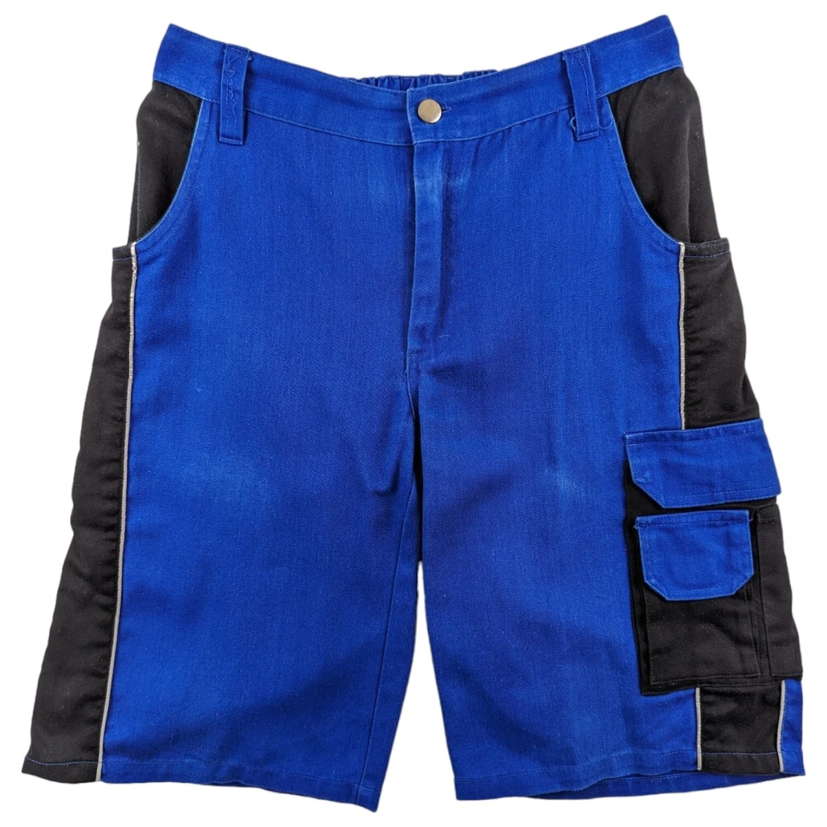 Mens Workwear Cargo Utility Work Shorts Blue and Black Size W32