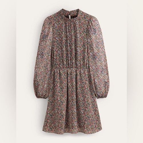 Boden High Neck Flippy Mini Dress